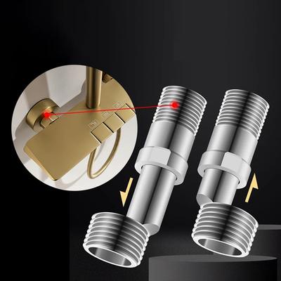 360 Degree Shower Extender 360 Degree Adjustable 40-50mm Shower Faucet Extender Curved Feet Eccentric Screw Design