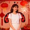 Ladybird Foldable Wing for Childrens Role Play Costume Soft Fabric Design Comfortable Wear at Halloween Parties and Themed Event