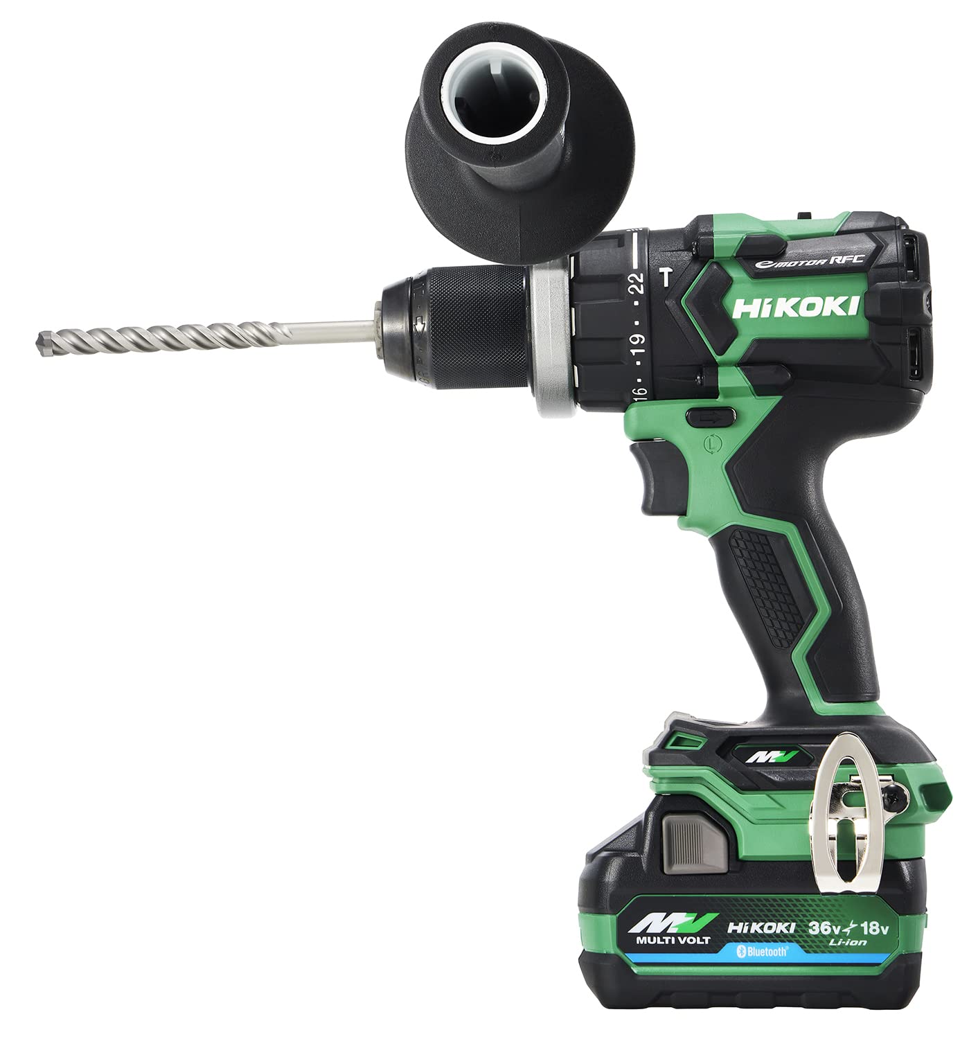 

HiKOKI 36V Impact Drill Driver DV36DC with 2 and Maximum Torque Drills up to 22mm Holes in and Features Customizable RPM (2xPSZ) Drills, Charger, зелений