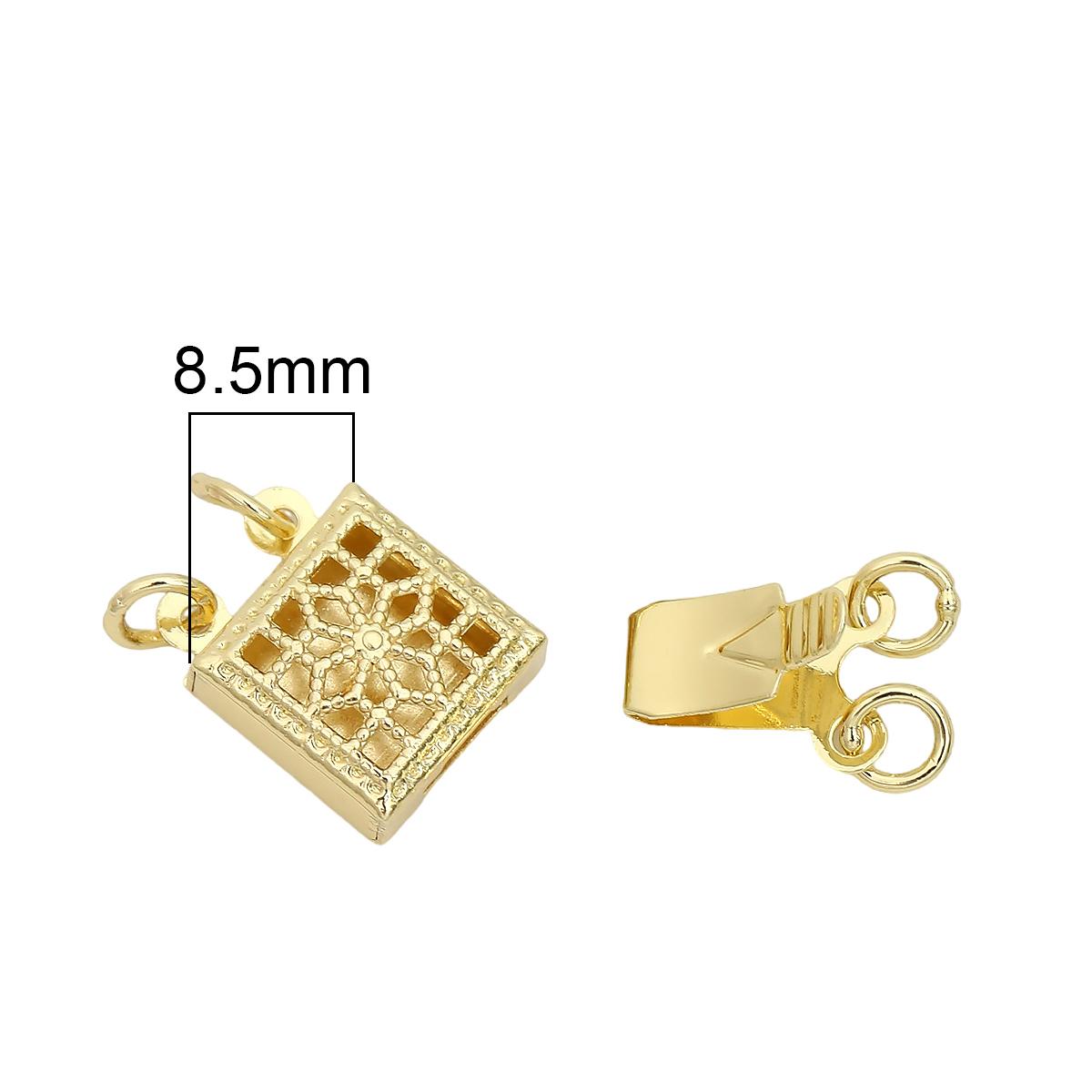 

Медная застежка Sumflowe, разъем для браслета, ожерелья, DIY ювелирных изделий, фурнитура 01 золотой