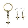 3 Colors 11x19mm DIY Alloy Retro Star Pendant - Handmade Jewelry Charm Accessories