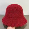 New Wavy Edge Knitted Hat Women's Autumn and Winter Warm Bucket Hat Bucket Hat