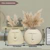 Ceramic Beige 'Kiss Face Vase' | Vases for Home Decor Decorative Vase for Dried Flowers and Pampas Grass - Set of 2 New