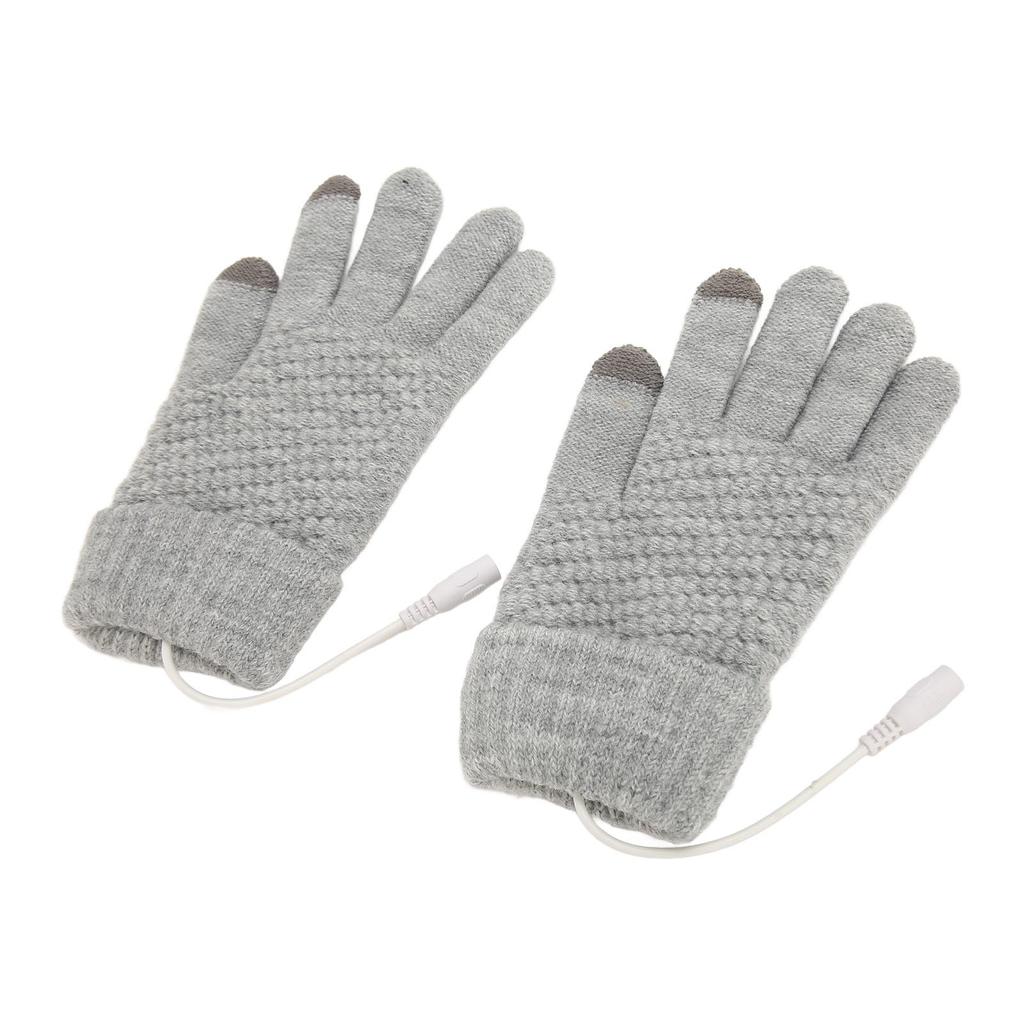 USB Heated Gloves Thicken Detachable Electronic Warming Knitted Gloves for Autumn Winter