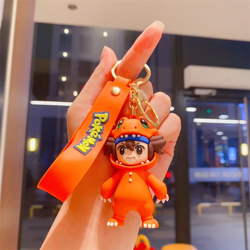 Creative Cartoon Animation Digital Baby Drag Boys and Girls Keychain Bag Pendant Car Keychain Gift