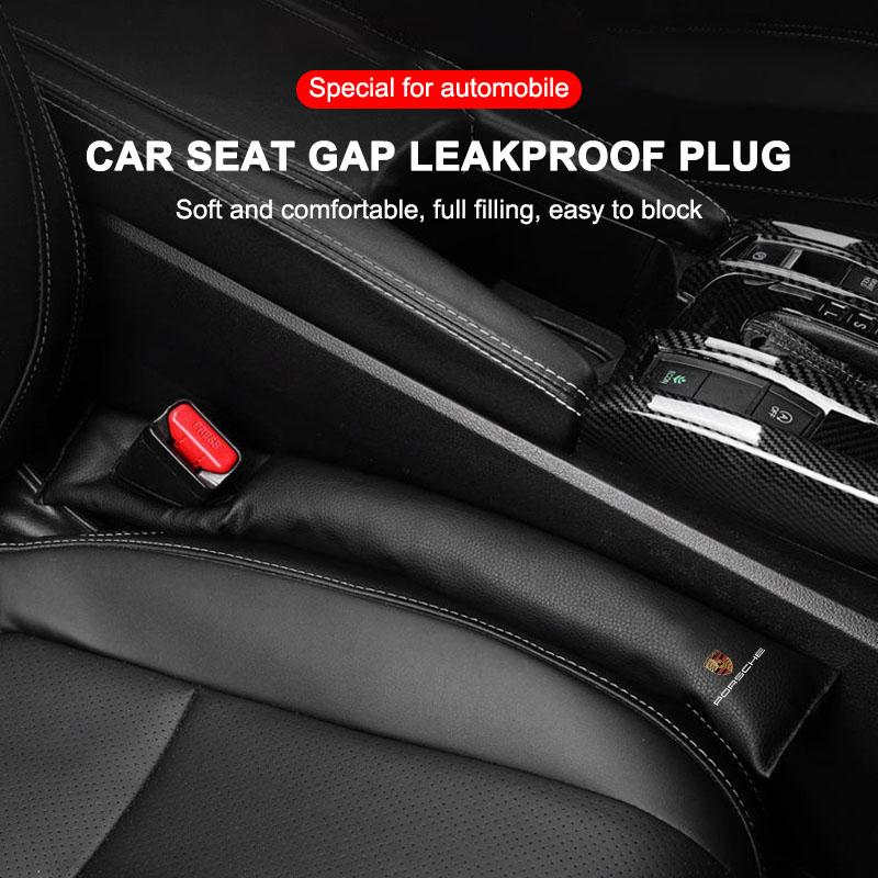 2Pcs Car Seat Gap Filler Side Seam Plug Strip Accessories For Porsche 911 918 928 944 968 Boxster Carrera-GT Cayenne Macan Panamera