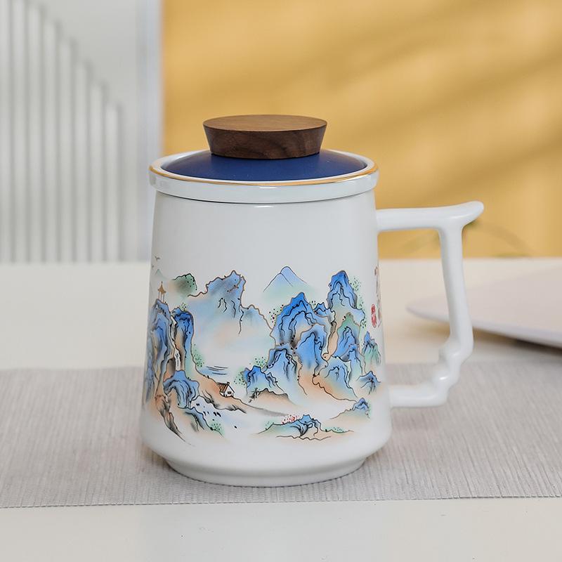 Premium Ceramic Mug with Custom Logo - Gift for Annual Company Event or Cultural Souvenir