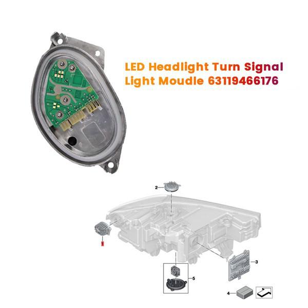 BMW X7 G07 Headlight Drive Modules: Compatible Pair 63119466175 & 63119466176