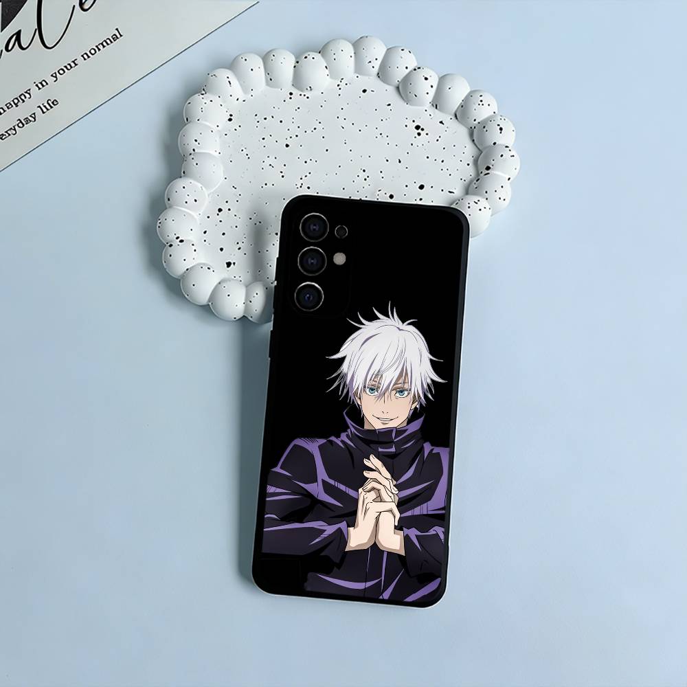 J-Jujutsu K-aisen-beliebte Charaktere Schwarze weiche Silikon-Handyhülle für Samsung S25, S24, S21, S22, S23, S30, Ultra, FE, Lite