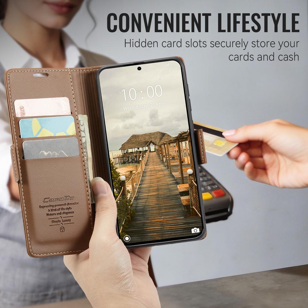 Custodia per Telefono CaseMe di Lusso Magnetica in PU Pelle Per Xiaomi 17 Ultra Antiurto Tasca Portacarte Copertura Per Xiaomi17Ultra