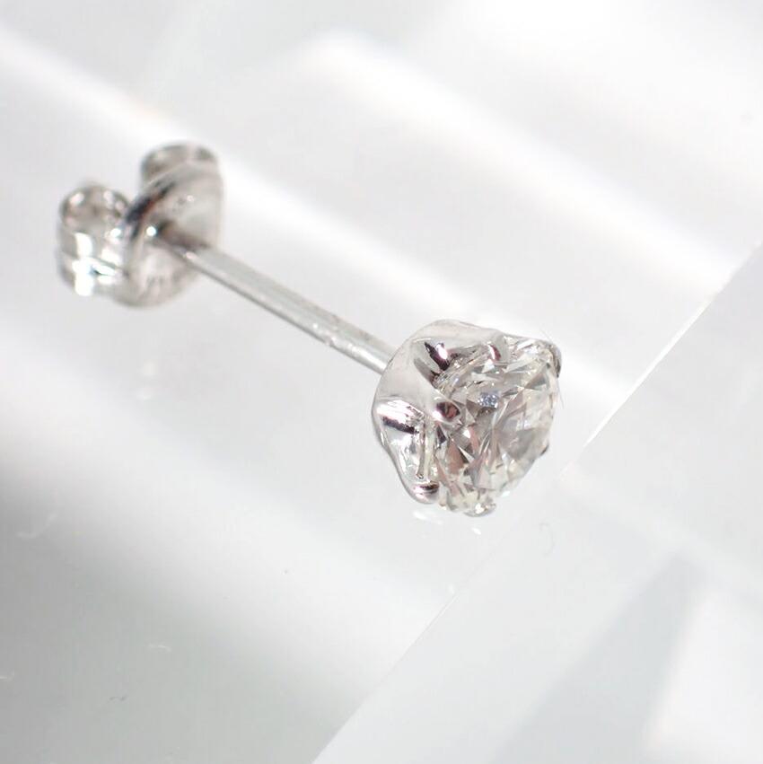 K18WG Diamond 0.387 Earrings (One Side) / j23-1