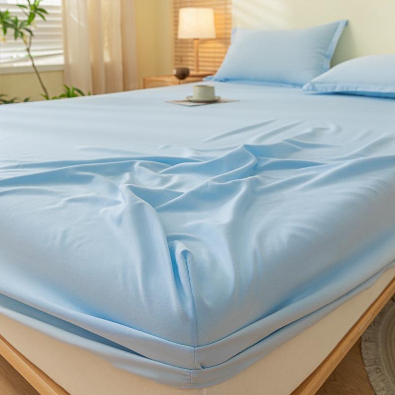 1pc Plain Fitted Sheet Skin-friendly Bed Cover fundas de colchón Elastic Bedsheet Home Mattress Protectors (No Pillowcase)