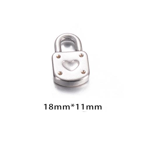 Wholsale 10pcs/lot Stainless Steel Lock Charm Fit Necklace Bracelet Padlock DIY Charm Pendant Jewelry Making