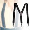 Classic Men's Suspenders with Metal Clips for Formal Wear