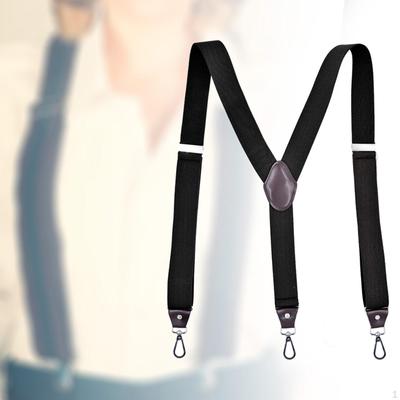Classic Men's Suspenders with Metal Clips for Formal Wear
