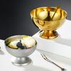 Family Kitchen Essential Nonrust Steel Salad Ice Creams Serving Bowl Sturdy Easy Washing Portable Multipurpose