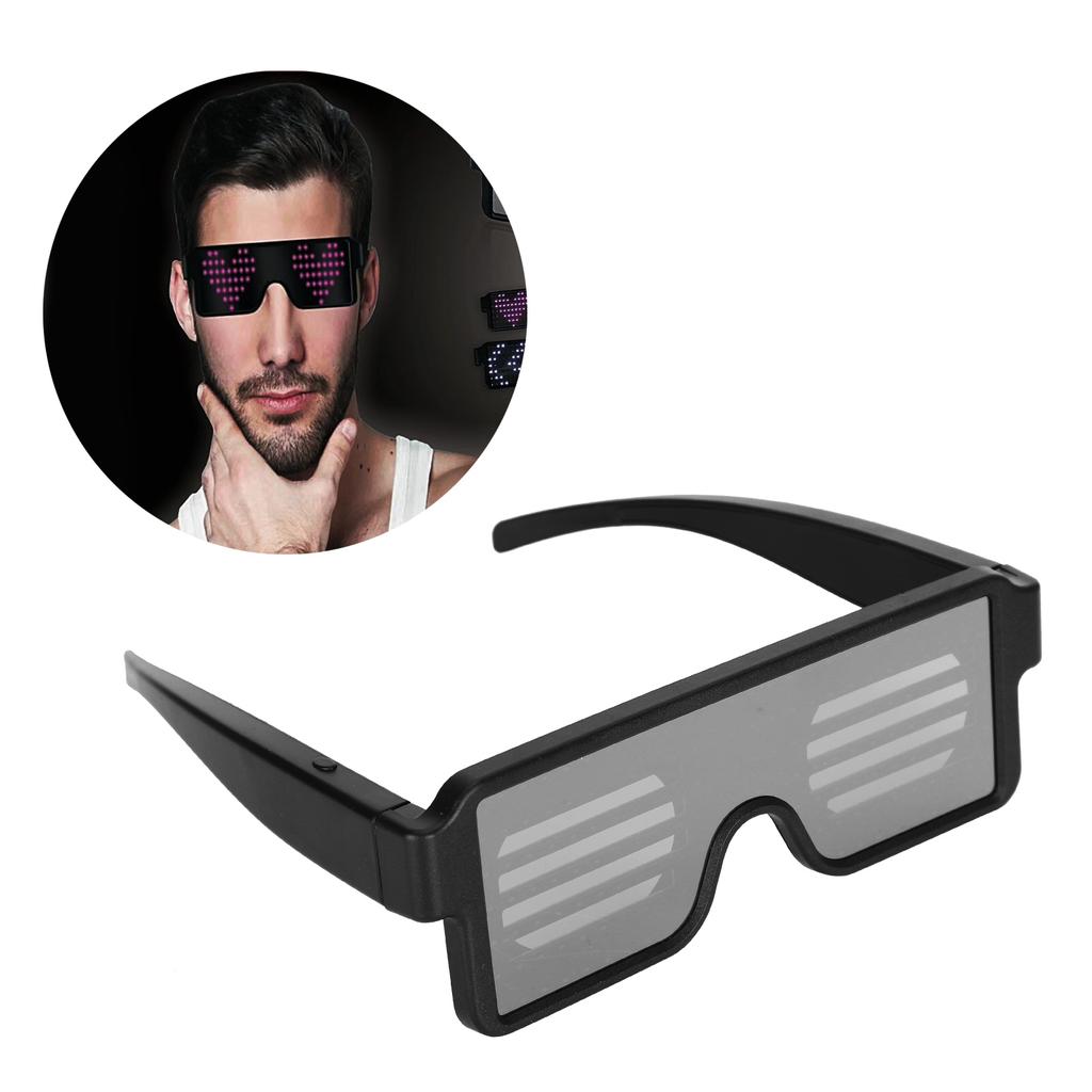 Glowing Glasses Bar Concert Shutter Pattern Lighting Supplies LED Glasses USB Charging