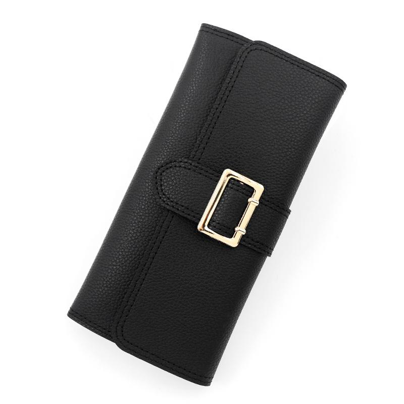 Kadın Uzun Cüzdan Basit ve Ferah PU Bozuk Para Cüzdanı