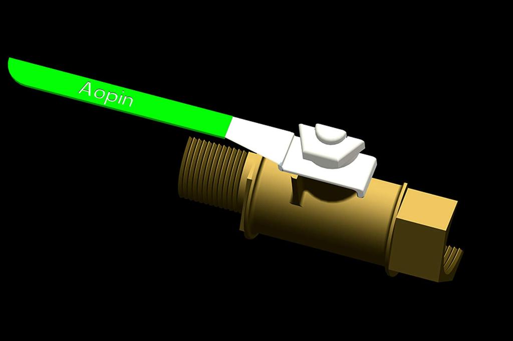 Aopin Ball Valve Brass G 3/8" Female Thread x G 3/8" Male Thread Valve
