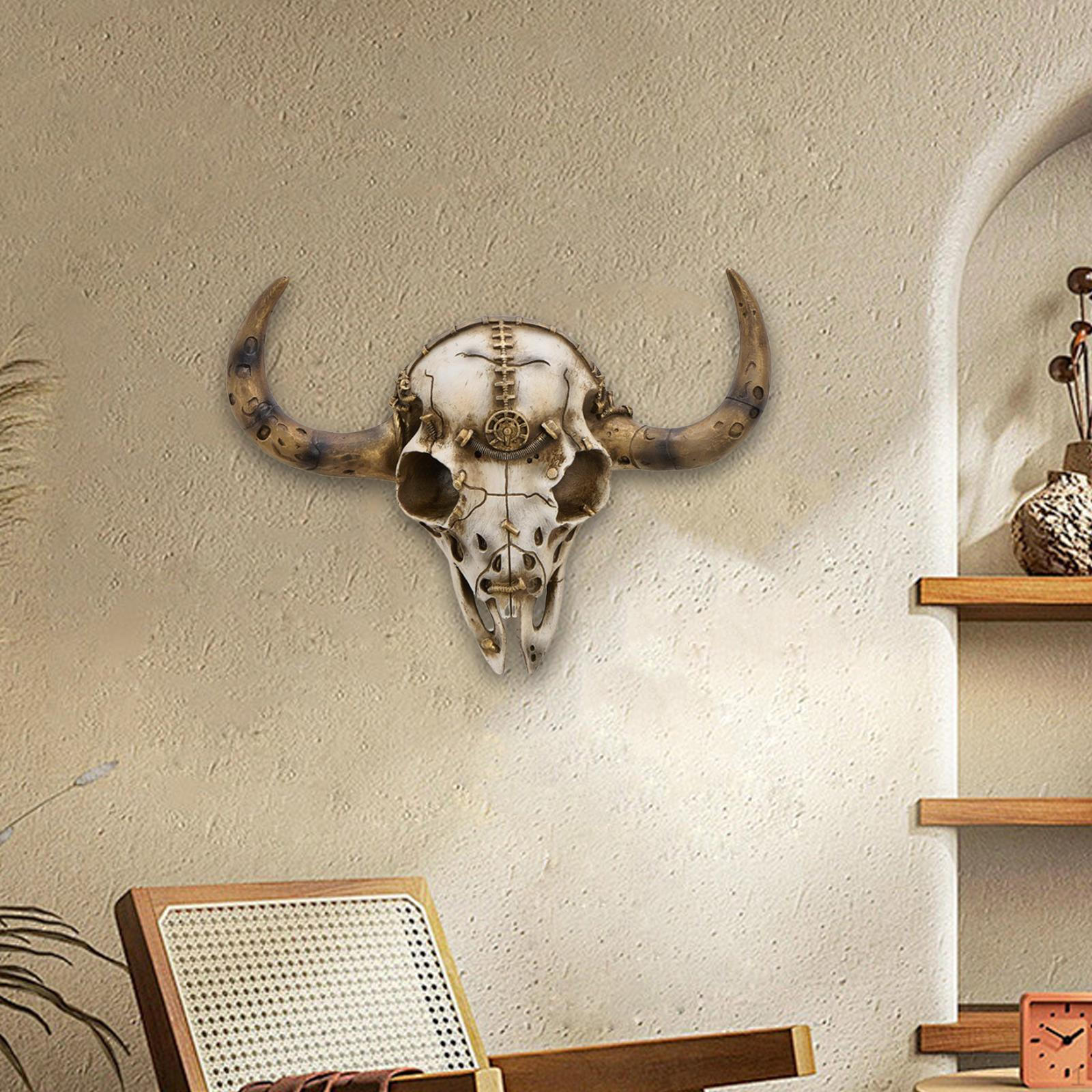 

Cow Head Wall Decor - Hanging Art Mechanical Design Handcrafted Statue Easy to Use