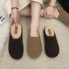 Thick-soled Retro Bag Head Half Slippers Women's Outer Wear 2025 Autumn and Winter New Velvet Warm Half Support One Pedal Lazy Shoes