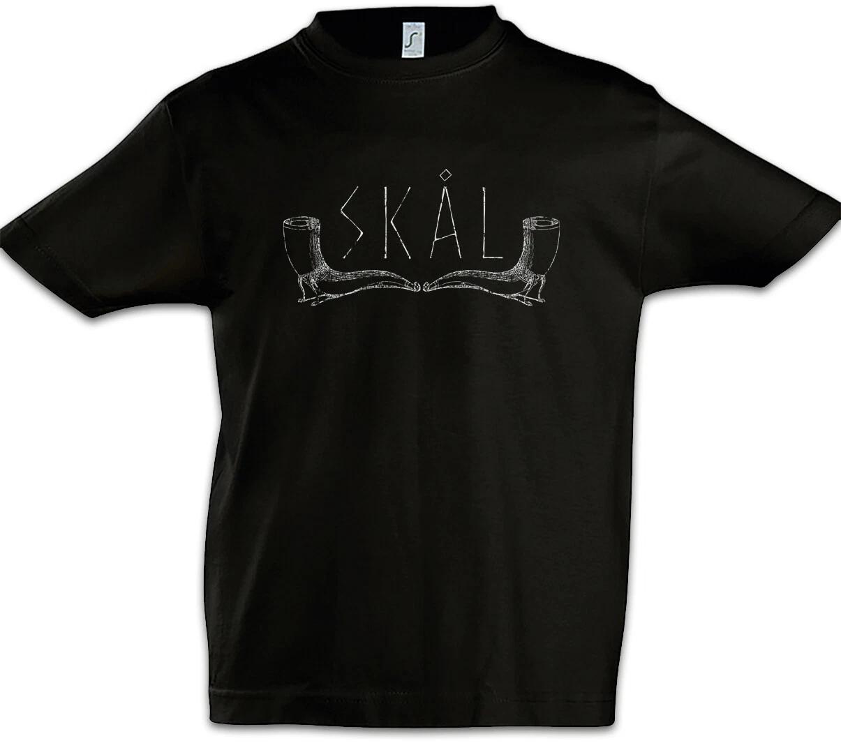 Skål I Boys kids boys T-Shirt Drinking Horn Valhalla Odin Vikings Vikings Drinking Horn 160