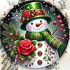 Christmas Snowman Metal Wall Art Decor for Home Office Cafe Bar Garden