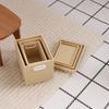 3Pcs/Set Simulation Storage Box 1:12 Miniature Scale Three-Piece Stacking Design Smooth Edges Safe Play Storage Organizer Dollhouse Accessory
