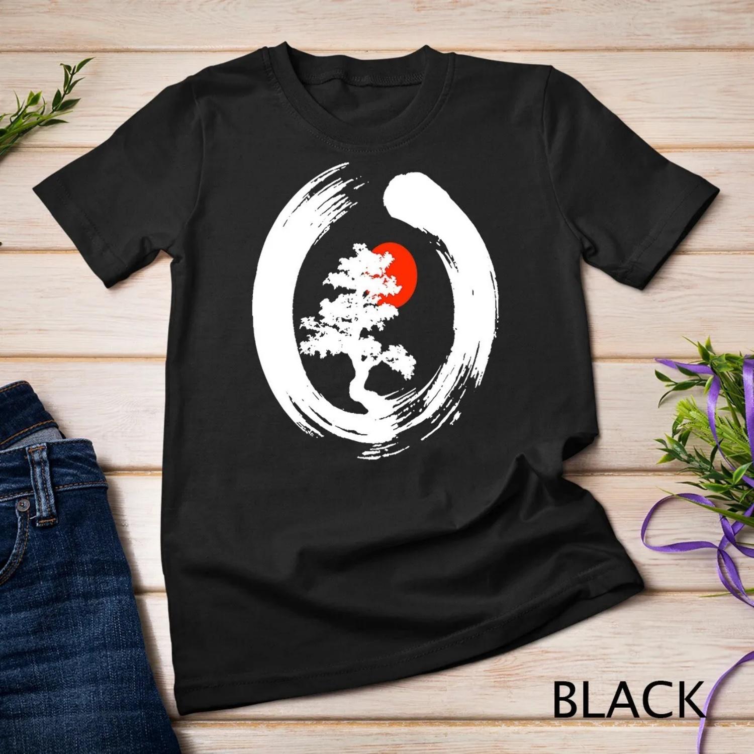 Enso Circle Bonsai Tree Zen Meditation Japanese Buddhism II T shirt S чёрный