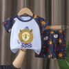 Children's Short Sleeved Set Made of Pure Cotton, Summer New Style for Boys, Summer Clothes for Babies, T-shirts for Girls, Thin Children's Clothing