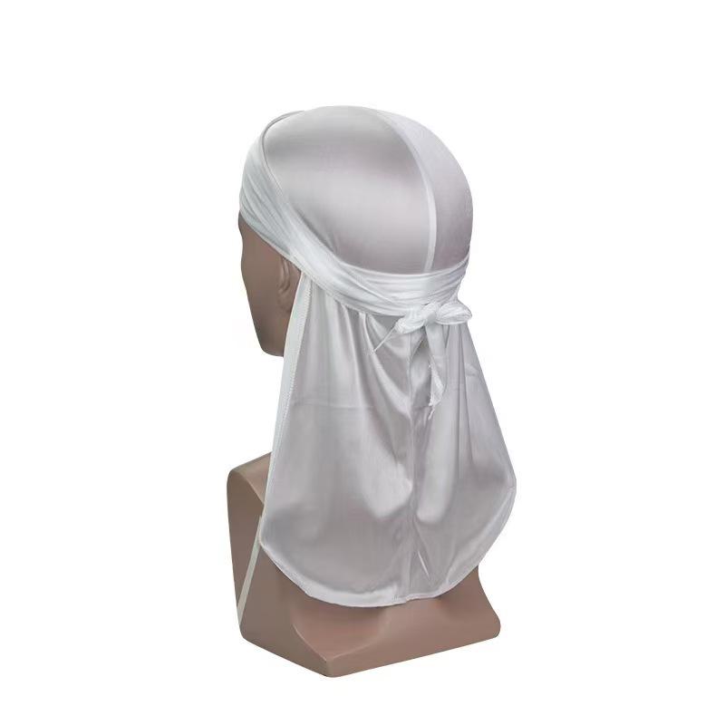 Silk Pirate Hat: Hip Hop Long-Tail Elastic Head Wrap for Men