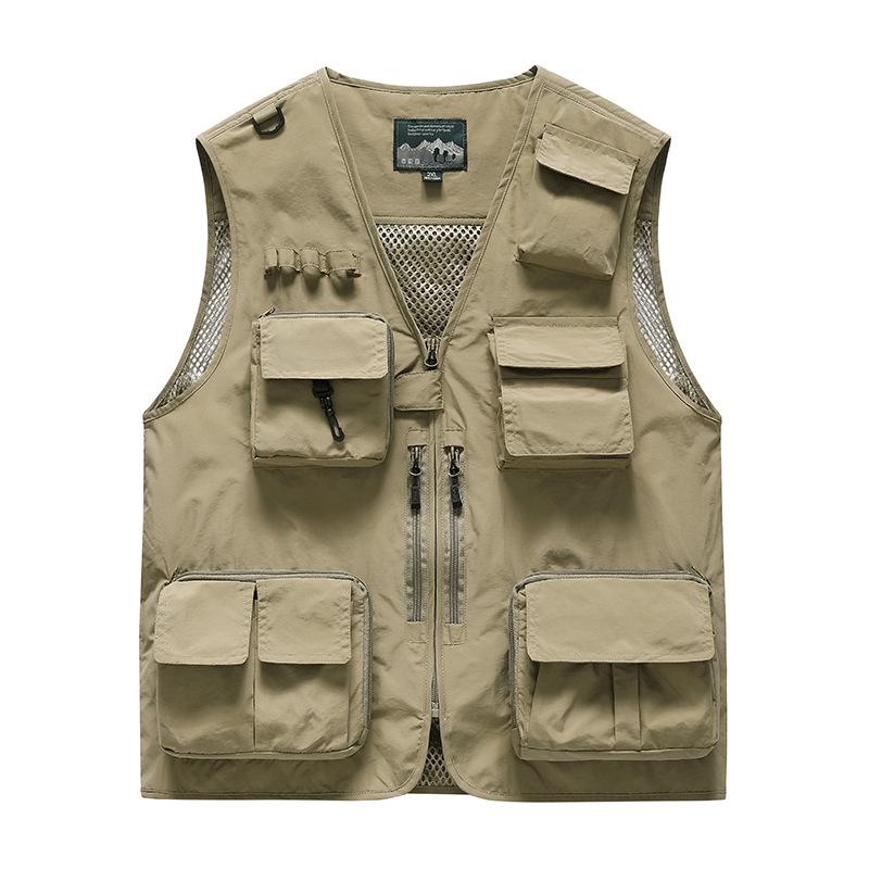 Vest Tooling Multi-Pocket Vest Men's Thin Outdoor Breathable Outdoor Sports Vest