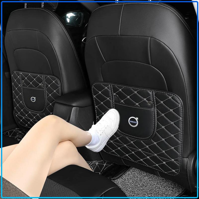 Car Anti-kick Pad Interior Pu Leather Auto Seat Back Protector Pads For Volvo 240 C70 S40 S50 S60 S70 S80 S90 V40 V50 V60 V90 XC40 XC60 XC90 Vnl Truck