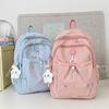 Japanese Bow Bag Female Junior High School Students Cute Joker Large Capacity Backpack Gao Yan College Backpack.