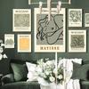 Matisse Abstract Flower Woman Posters Museum Wall Art Print Canvas Painting Sage Green Trendy Wall Pictures Living Room Decor