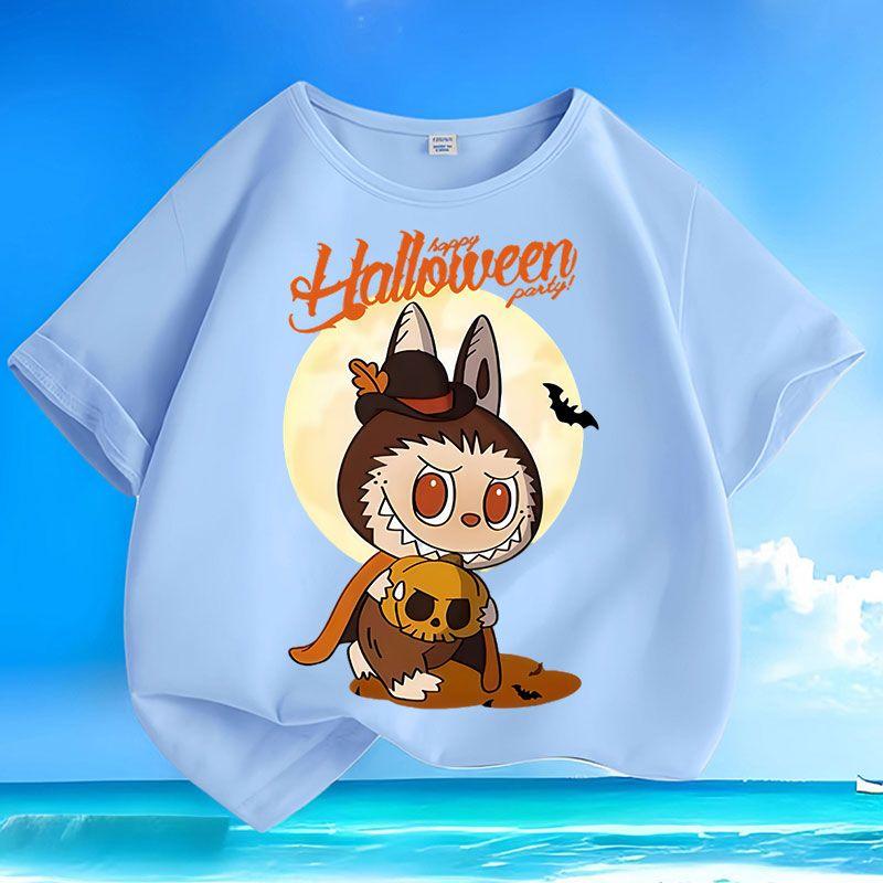 Children's Cartoon Pure Cotton Top, Summer Boys' and Girls' Casual Short-sleeved T-shirt