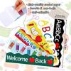 6 Pcs Bulletin Board Borders Pencil Print Border Trim Decorative Sticker Bulletin Border Trim for Classroom Decorations