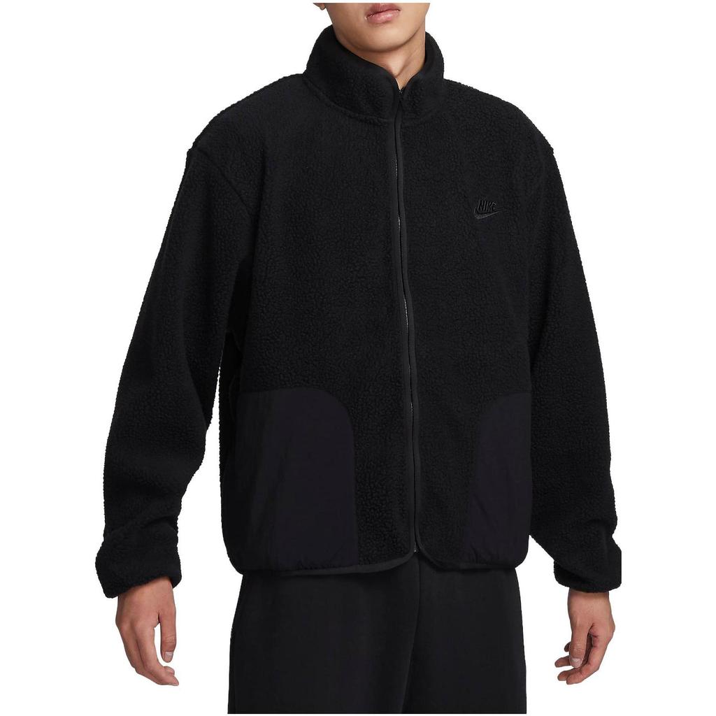 Nike Club Velvet feel Coat Men's Black (Unisex) Velvet Jackets FB8387 010