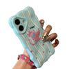 Polka Dot Striped Cat Is Suitable for Apple 17/16pro Mobile Phone Case 14 Wavy Clouds 13 Fine Holes 15 Three-dimensional 12 Soft