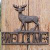 Cast Iron Decorative Plaques European Retro Style Courtyard Welcome Doorplate Outdoors Garden Deer Horse Hanging Decorations