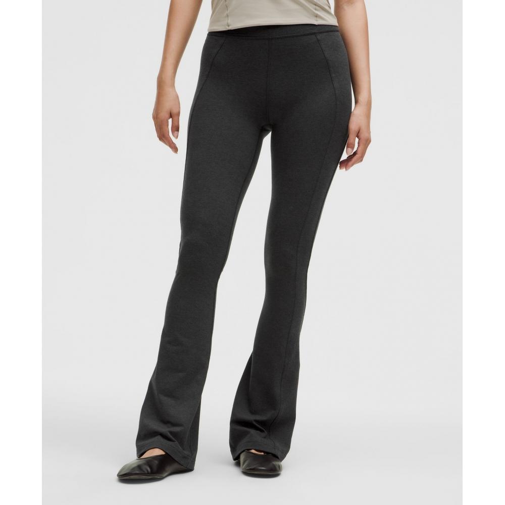 

Lululemon Softy Suedey Split Hem High Rise Mini Flare Pant Regular Black Black 8