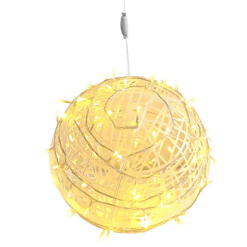 Picheng LED Rattan Ball Hanging Lamp