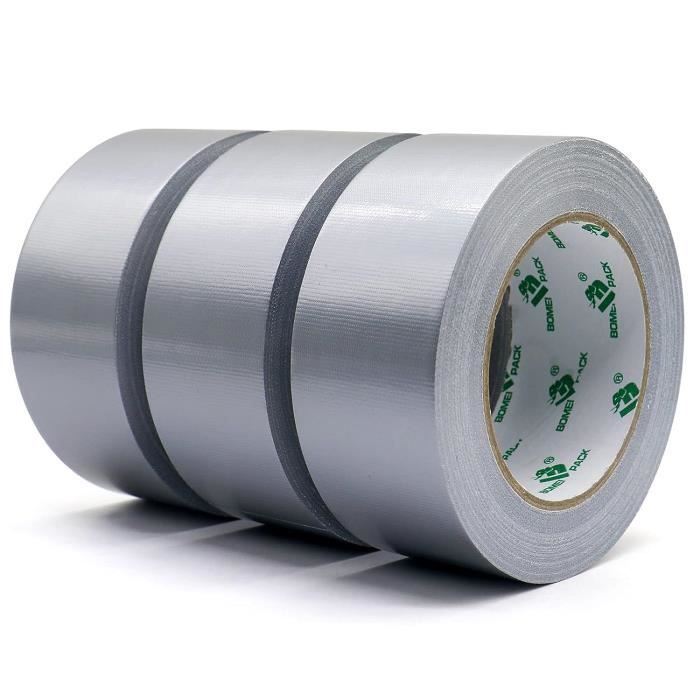 Adhesive Tape - SSS - BOMEI PACK Unil - Gray Cloth - 50 Mm X 50 M - Heavy Duty