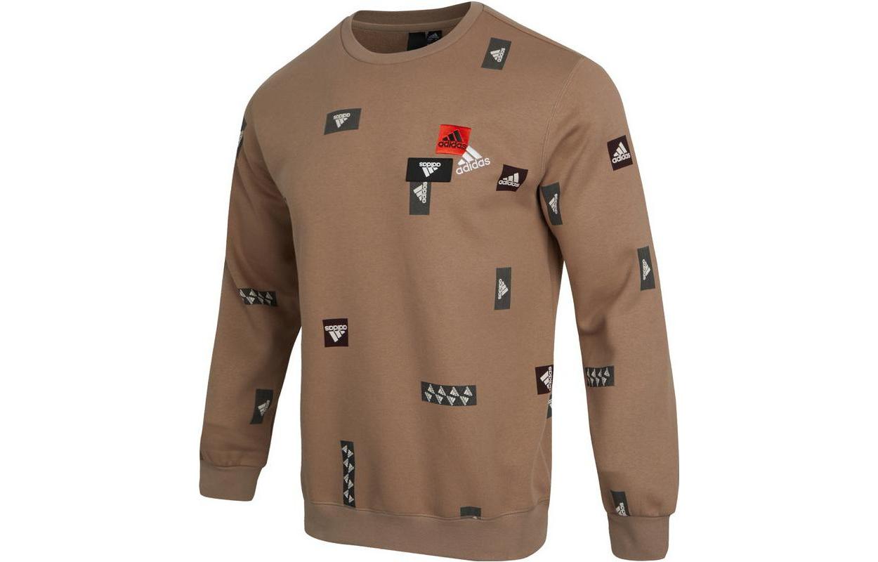 Adidas CNY Sweatshirts Men s Brown Crew Neck Thickened Regular HN8983 S