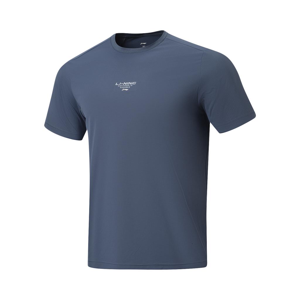 Li-Ning Minimalist Soft Versatile Short Sleeve T-Shirt With Back Letters Men tops ATSW321-7