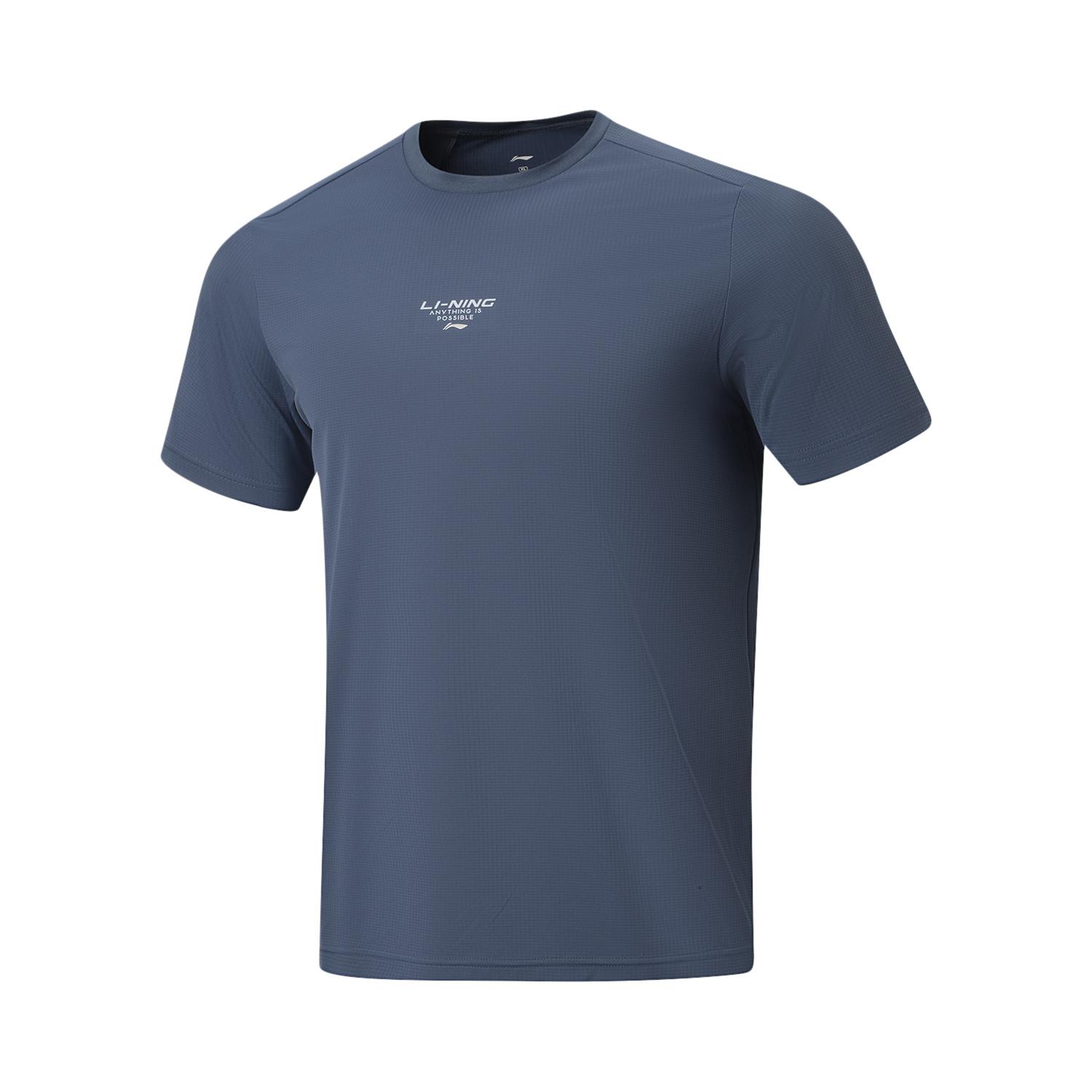 

Li-Ning Минималистичная мягкая универсальная футболка с коротким рукавом с буквами на спине Мужские топы ATSW321-7 S