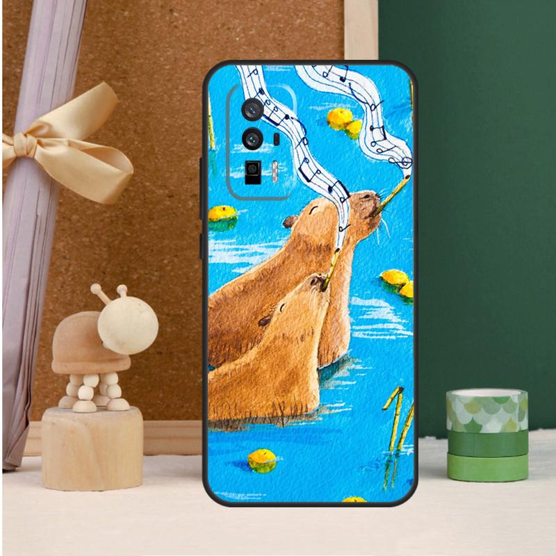 Capybara Spa Case For POCO X6 Pro X3 X4 X5 M6 Pro F5 F3 M5s Xiaomi 13T Pro 11T 12T 12 13 14 Ultra Cover