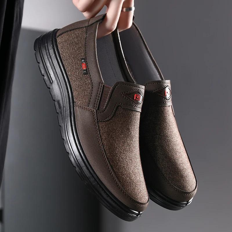 Men Casual Shoes Canvas Shoes Wear-resistance Non-slip Mens Loafers Breathable Comfort Driving Shoe Zapato Hombre