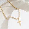 New Stainless Steel Cross Pendant Necklace for Men Women Minimalist Gold Color Jewelry Male Female Necklaces Chokers Gifts 2025
