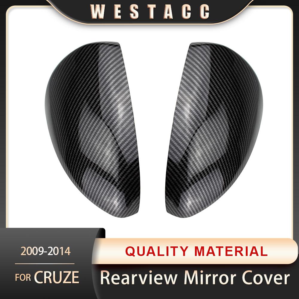 2 Stücke Kohlefaser Auto Rückspiegel Abdeckung Dekoration Aufkleber Trim für Chevrolet Cruze 2009-2014 Seitenspiegel